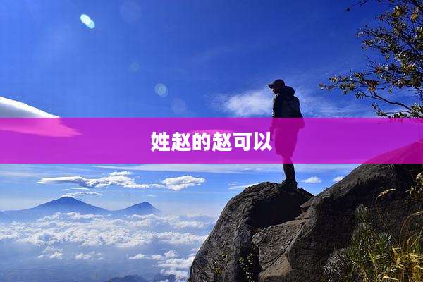 姓赵的赵可以