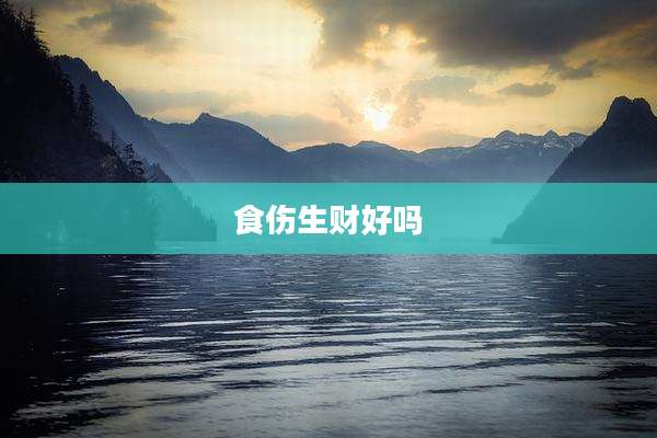 食伤生财好吗