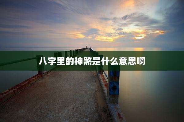 八字里的神煞是什么意思啊