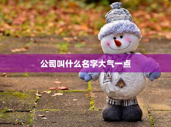 公司叫什么名字大气一点