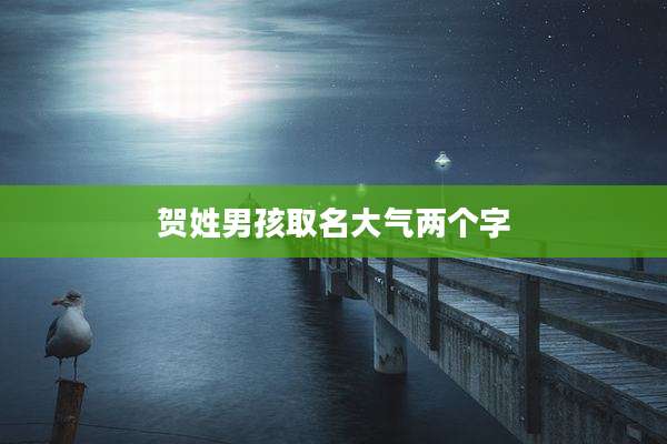贺姓男孩取名大气两个字