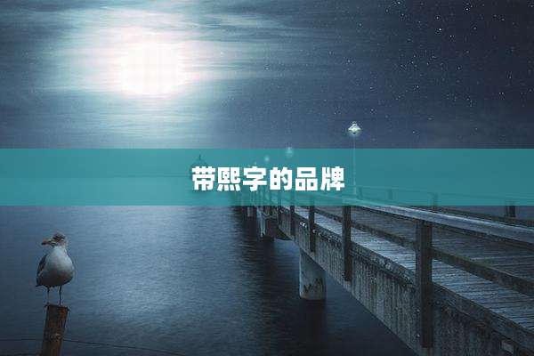 带熙字的品牌