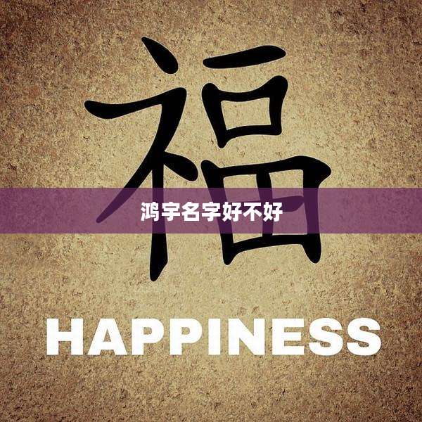 鸿宇名字好不好
