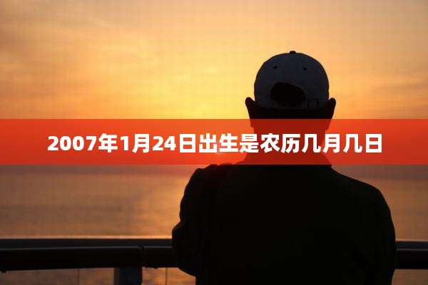 2007年1月24日出生是农历几月几日