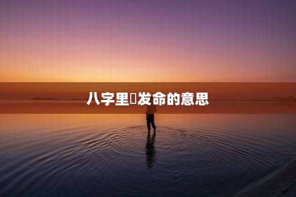 八字里㷬发命的意思