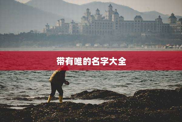 带有唯的名字大全