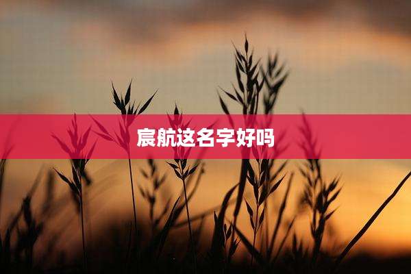 宸航这名字好吗