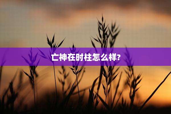 亡神在时柱怎么样?