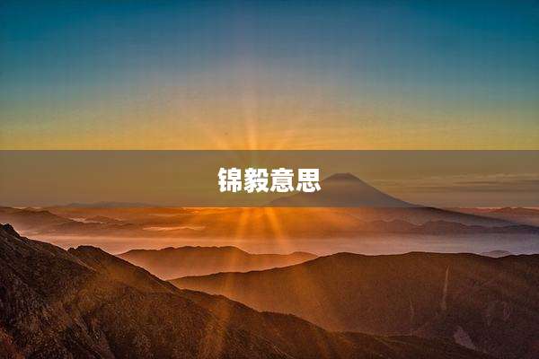 锦毅意思
