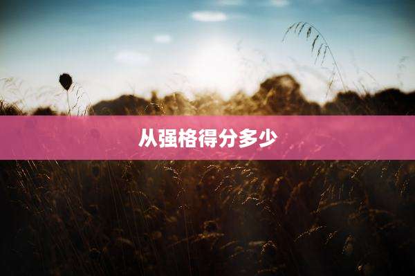 从强格得分多少