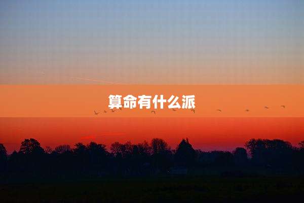 算命有什么派