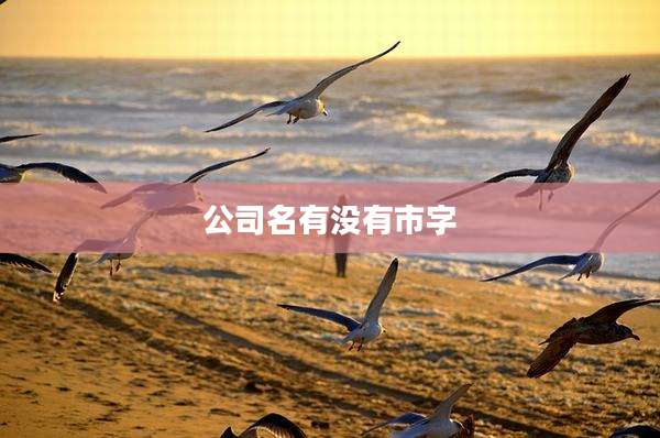 公司名有没有市字