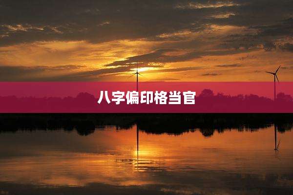 八字偏印格当官