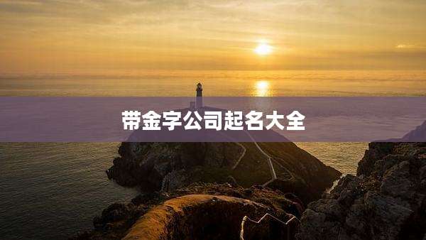 带金字公司起名大全