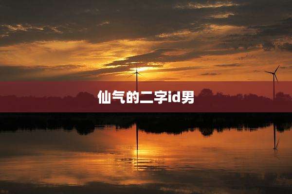 仙气的二字id男