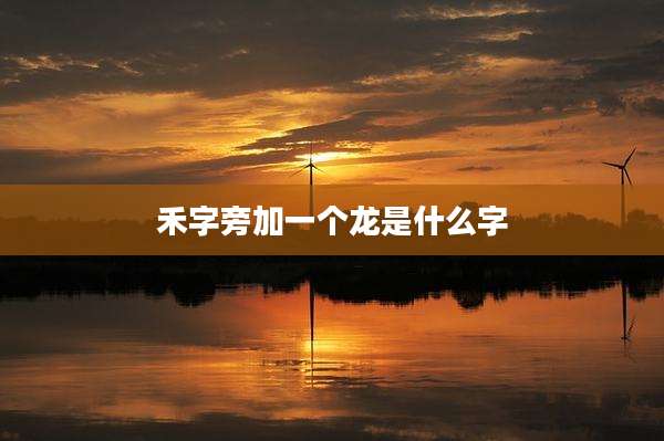禾字旁加一个龙是什么字