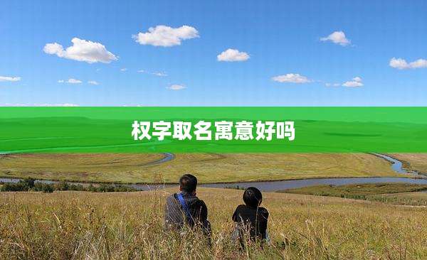 权字取名寓意好吗