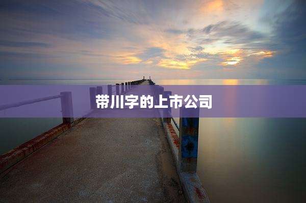 带川字的上市公司