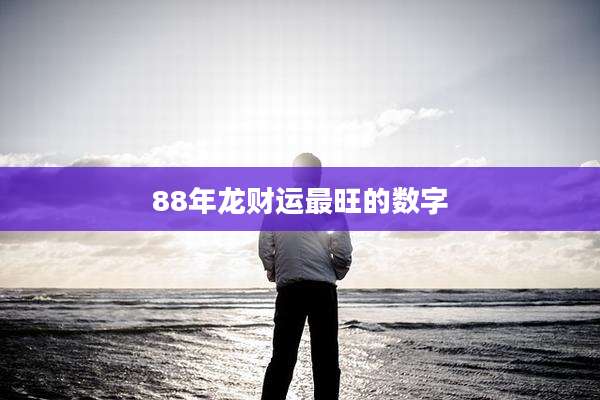 88年龙财运最旺的数字