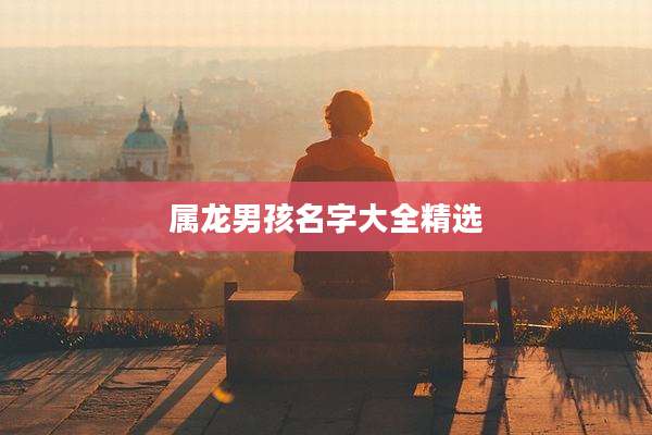 属龙男孩名字大全精选
