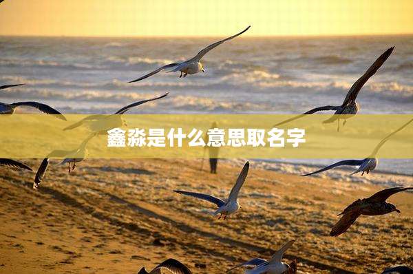 鑫淼是什么意思取名字