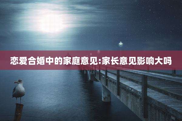 恋爱合婚中的家庭意见:家长意见影响大吗
