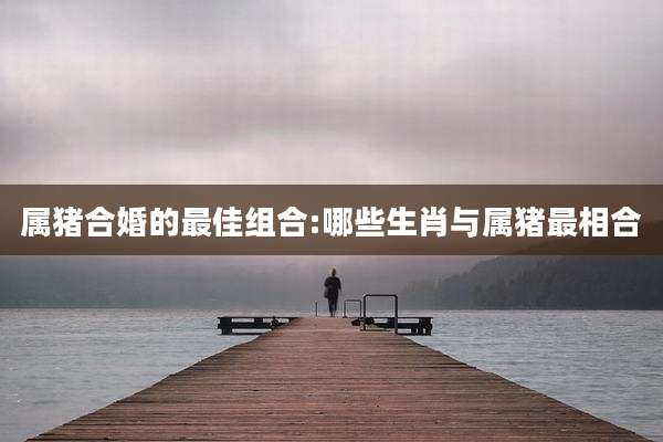 属猪合婚的最佳组合:哪些生肖与属猪最相合