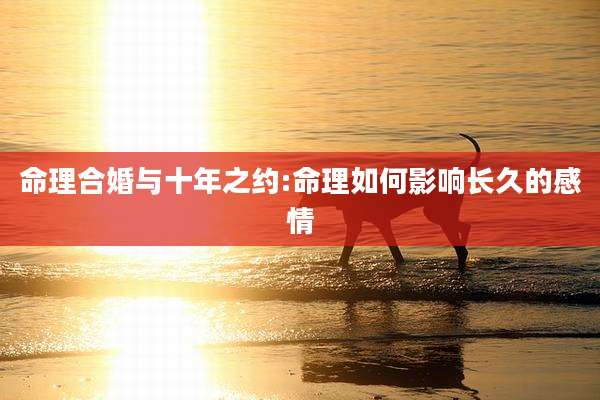 命理合婚与十年之约:命理如何影响长久的感情