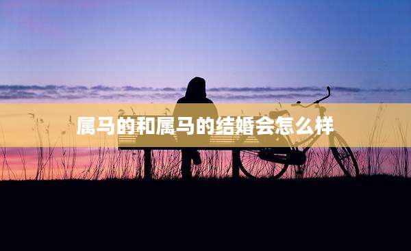 属马的和属马的结婚会怎么样