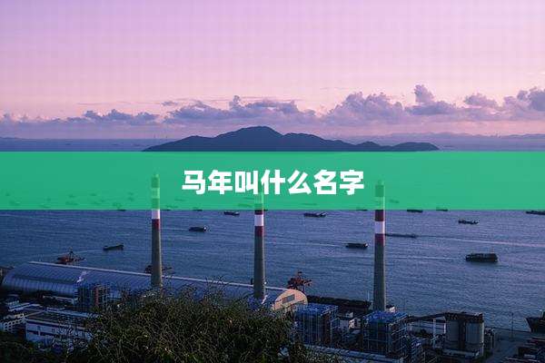 马年叫什么名字