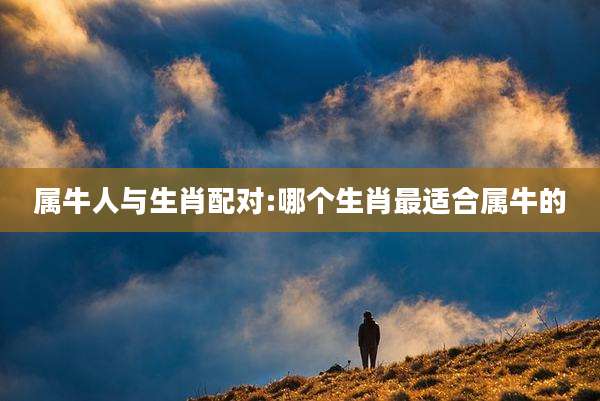 属牛人与生肖配对:哪个生肖最适合属牛的