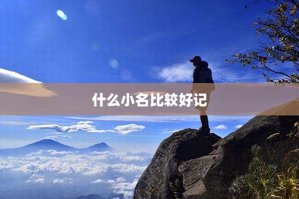 什么小名比较好记