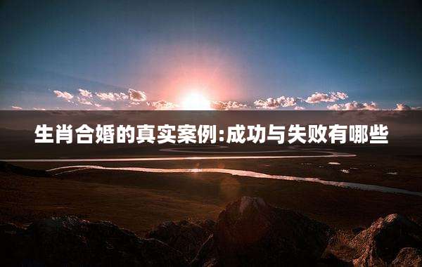 生肖合婚的真实案例:成功与失败有哪些