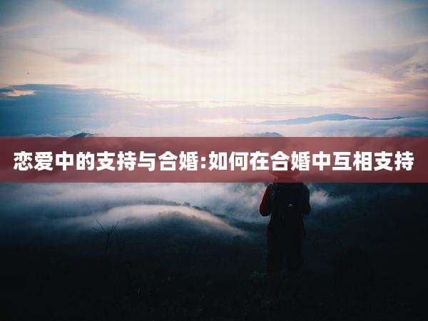 恋爱中的支持与合婚:如何在合婚中互相支持
