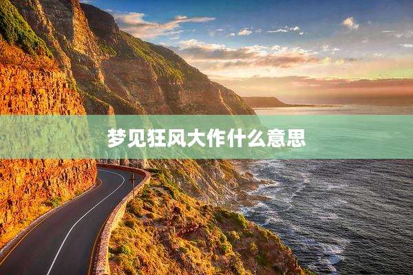 梦见狂风大作什么意思