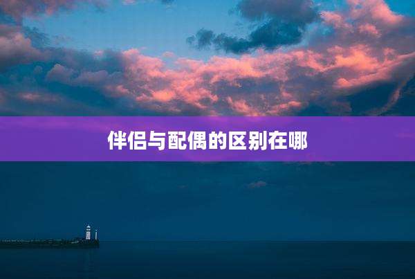 伴侣与配偶的区别在哪