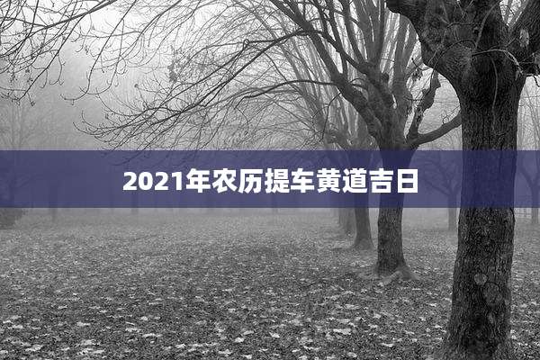 2021年农历提车黄道吉日