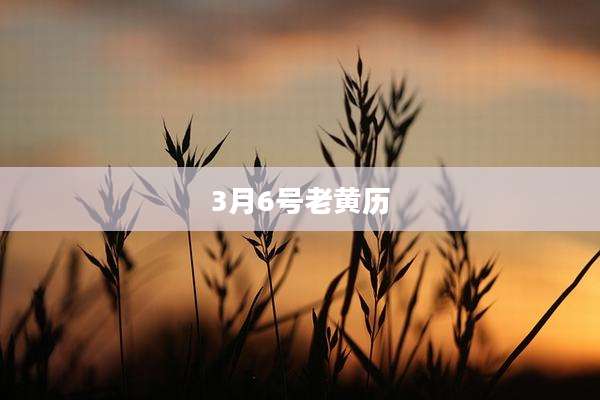 3月6号老黄历