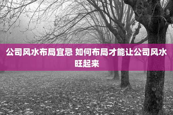 公司风水布局宜忌 如何布局才能让公司风水旺起来