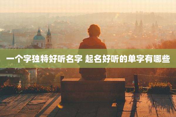一个字独特好听名字 起名好听的单字有哪些