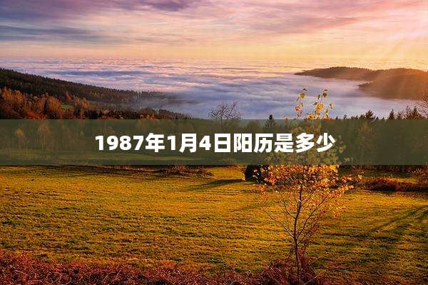 1987年1月4日阳历是多少