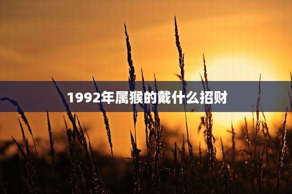 1992年属猴的戴什么招财