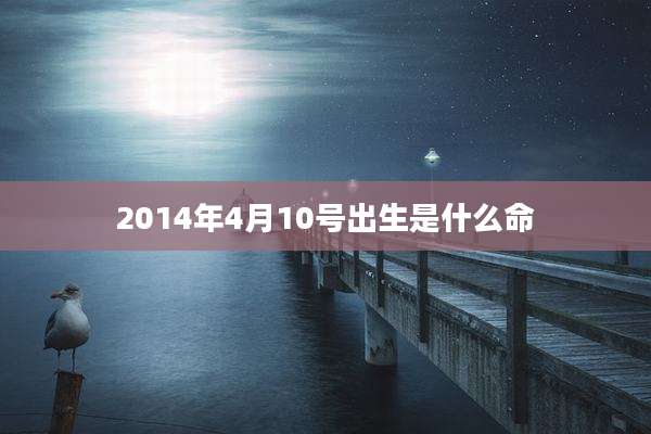 2014年4月10号出生是什么命