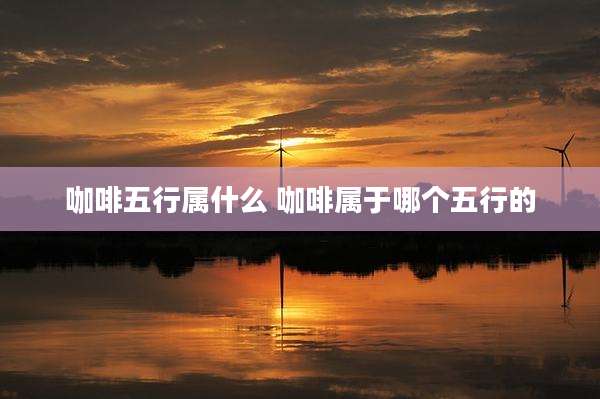 咖啡五行属什么 咖啡属于哪个五行的