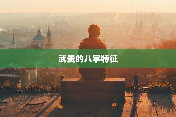 武贵的八字特征