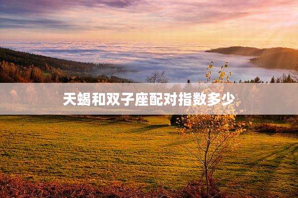 天蝎和双子座配对指数多少