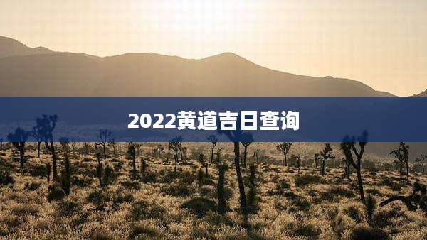 2022黄道吉日查询