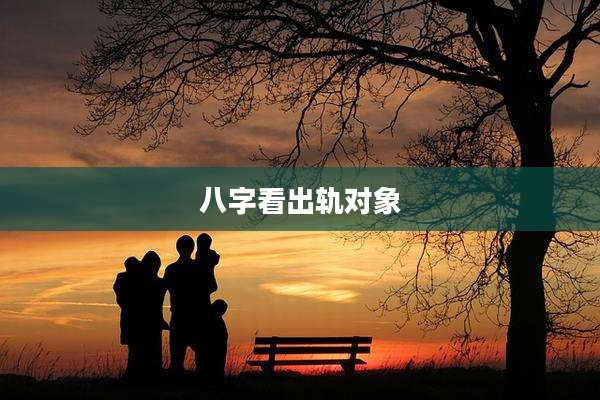 八字看出轨对象