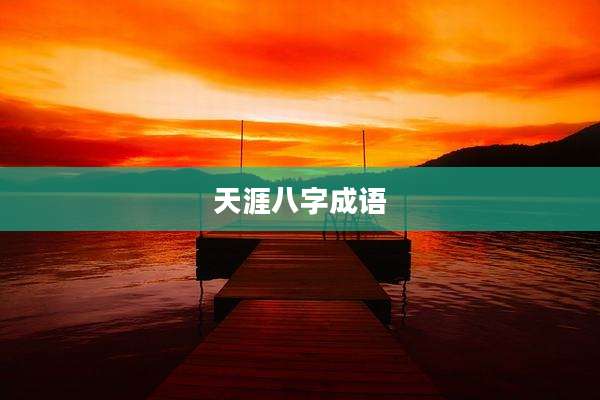 天涯八字成语