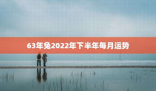 63年兔2022年下半年每月运势